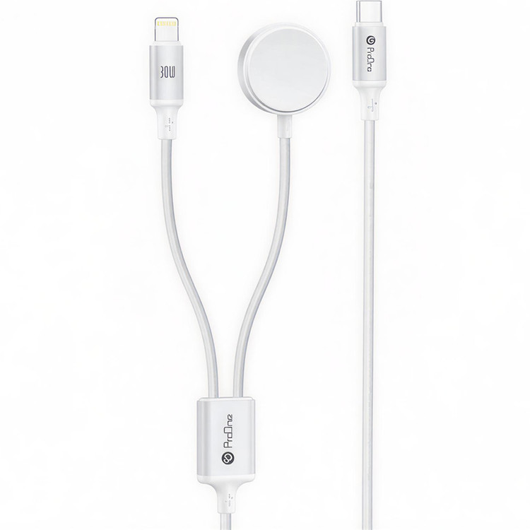 کابل Type-C به شارژر مغناطیسی و Lightning پرووان کد PWL835 طول 1.2 متر